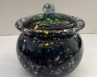 Resin Round Jar with Lid