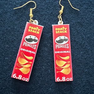 Earrings Potato Chip Can