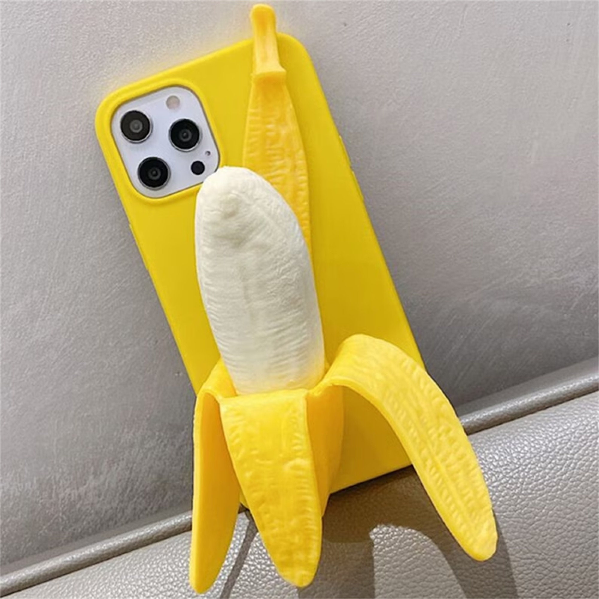 3D Banana Phone Casestress Reliever Squishy Fidget Toy Peeled Etsy UK
