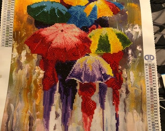 Rain Watercolor Diamond Painting