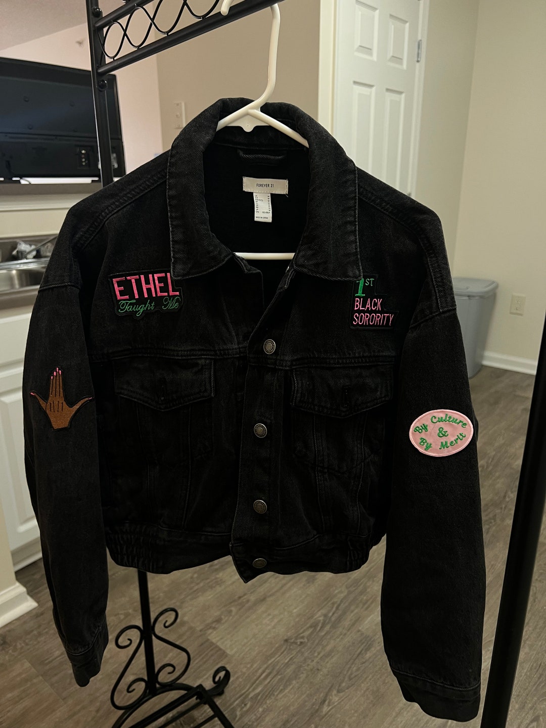 Black AKA Jean Jacket Etsy