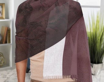 Purple Toucan Print Scarf, Stylish Women's Accessory