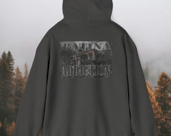 Distressed Porsche Diesel Tractor Hoodie, Patina Garage Gift