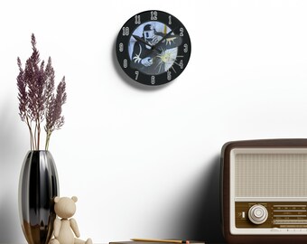 Easy to read welder motif round or square acrylic wall clock