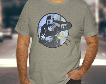 Welder Graphic T-Shirt, Comfortable Gift for Him