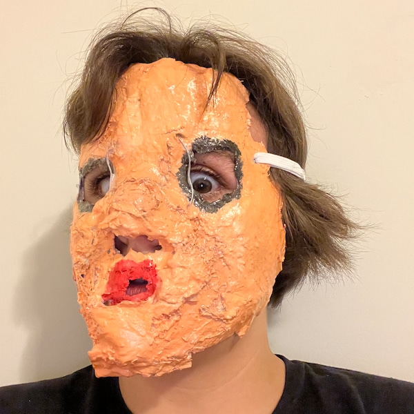 Leatherface mask pretty woman Paper Mache Mask HANDMADE Halloween