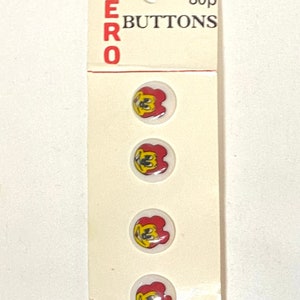 4 pulsanti per bambini Novelty Aero sulla loro carta originale