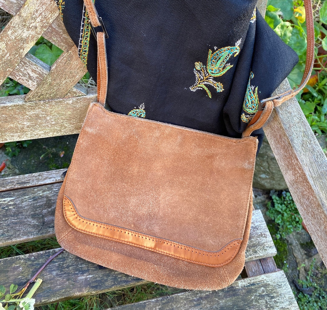 Vintage Suede Nap Pure Color Shoulder Bag