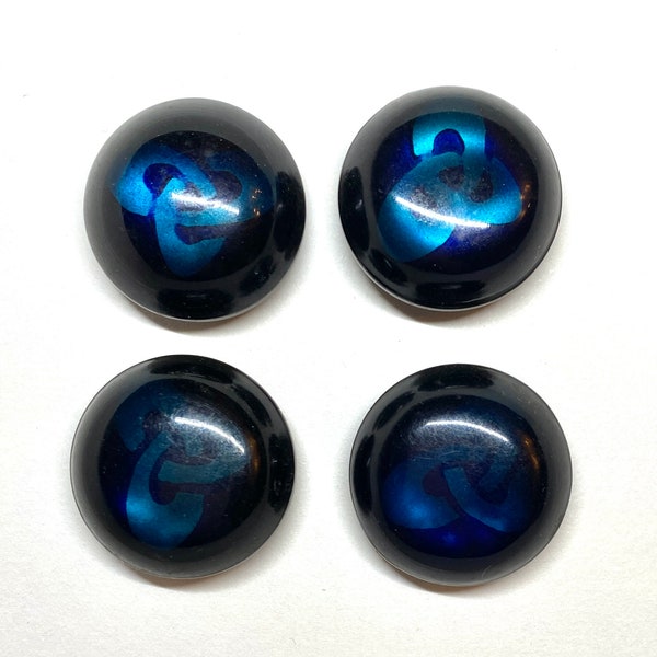 Vijf celluloid glow bubble buttons - circa 1920