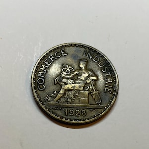 French Aluminium-Bronze 1 Franc piece dated 1923