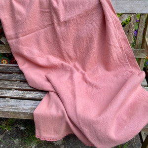 Vintage Pure Wool Pink Blanket from WW11