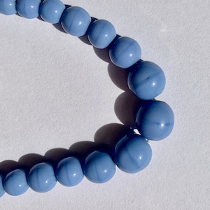 Charming, periwinkle blue, Princess-length necklace