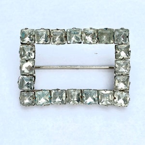 Vintage buckle, a paste slide dress buckle- rectangular - circa 1930.