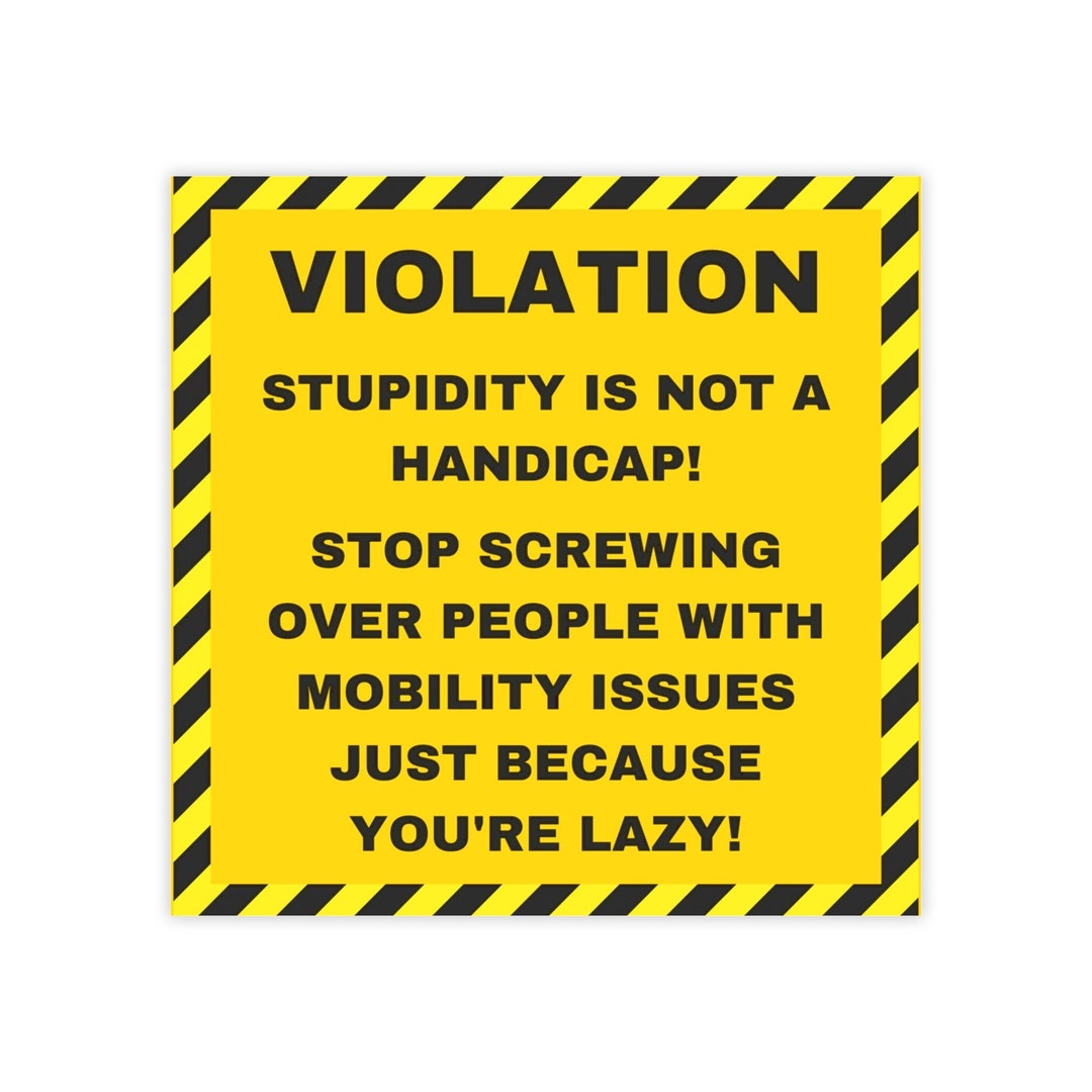 Handicap Parking Violation Funny Postit® Note Pads for People Etsy