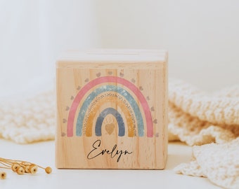 Personalized money box, adorable baby money box, charming child money box, wooden money box, customized piggy bank, easter gift