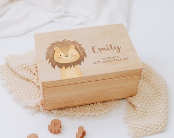 Personalized baby memory box, adorable baby memory box, charming keepsake box, customized baby wooden box, precious baby christening gifts