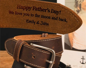 Custom Leather Belt for Daddy, Father's Day Gift, Gift for Boyfriend, Gift for Husband, Handmade Leather Belt,Anniversary Gift,Best Men Gift