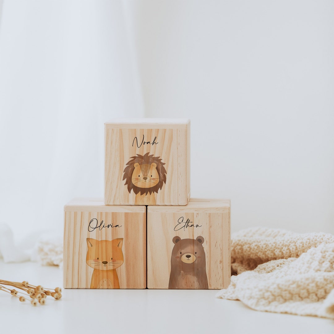 Adorable Baby Money Box Elegant Wooden Money Box Cute Piggy Etsy