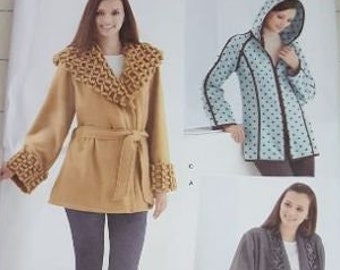 Simplicity pattern 2208 hooded  and collared jackets misses sizes XS, S, M, L, XL out-of-print uncut factory folded