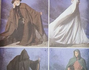 Simplicity pattern 9887 wizard costume sizes XS-S-M-L-XL out-of-print factory folded uncut