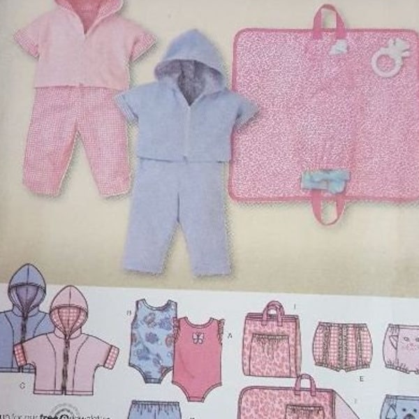 Simplicity pattern 3766 baby layette, ALL sizes from newborn to large, out-of-print factory folded uncut