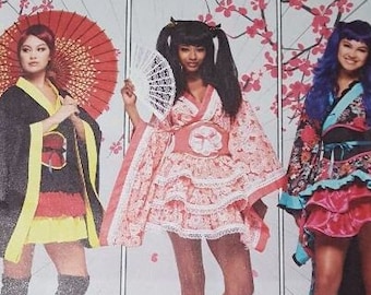 Simplicity pattern 8317 Lolita kimono dress misses size 6 - 14 out-of-print uncut factory folded