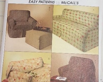 McCalls easy pattern 4479 slipcovers out-of-print factory folded uncut