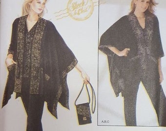 Simplicity pattern 4374  shawl jacket and pants misses sizes  M, L, XL, XXL out-of-print uncut factory folded