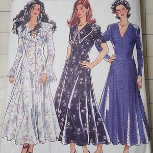 Vintage New Look pattern 6136 princess lines dress flared skirt with sleeve options size 8-18 VERY RARE out-of-print some pieces neatly cut