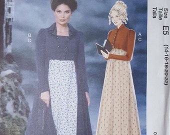 McCalls pattern 7493 Regency dress and jacket costumes sizes 14-20 RARE out-of-print uncut factory folded