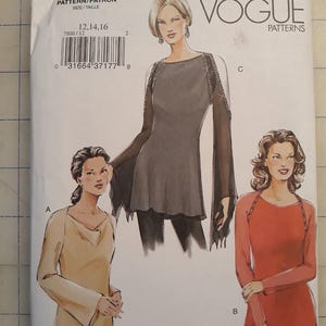 Vogue pattern 7800 sleeve variations bias cut top misses sizes 12-14-16 RARE out-of-print uncut factory folded