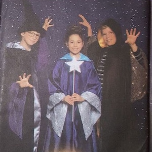Simplicity pattern 4462 child wizard costume sizes 7 - 14 rare out-of-print factory folded uncut