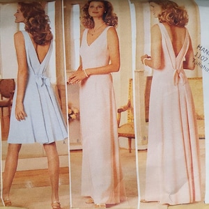 Vintage Butterick pattern 4298 sleeveless bridesmaid or cocktail dress  6-8-10-12 and  14-16-18 out of print partially cut all pieces here