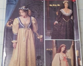 Simplicity pattern 0653 Renaissance gown costumes sizes 16 - 20 RARE out-of-print uncut factory folded