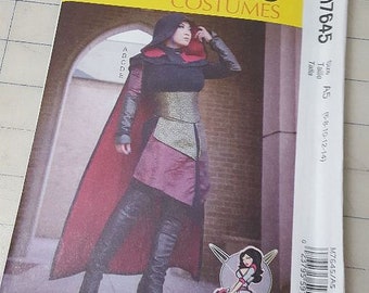 McCalls pattern 7645 Yaya Han fantasy costumes Misses size 6-14 and 14-22 out-of-print factory folded uncut