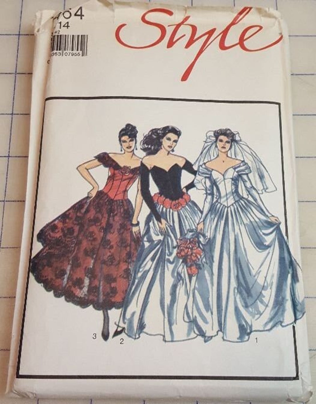 Style Pattern 1464 Off-shoulder Formal Gown Size 14 RARE Out of Print ...