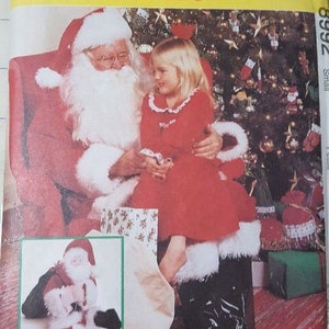 McCalls pattern 8992 Santa Claus costumes sizes  Small  and Medium out-of-print uncut factory folded