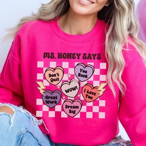 Para Valentines Shirt Custom Para Professional Tshirt Pink Paraprofessional Vday Gift Para Shirts Teacher Aide Sweatshirt Valentine's Day