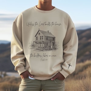 Firm Foundation Shirt Builder Gift Aesthetic Christian Sweatshirt Architect Shirt Jesus is My Rock Vintage House Crewneck Boyfriend Gift