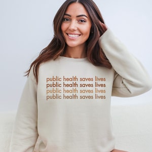 Public Health Krankenschwester Sweatshirt Public Health Shirt Braun Community Health Worker Shirt Impfung Shirt Krankenschwester Student Public Health Geschenke