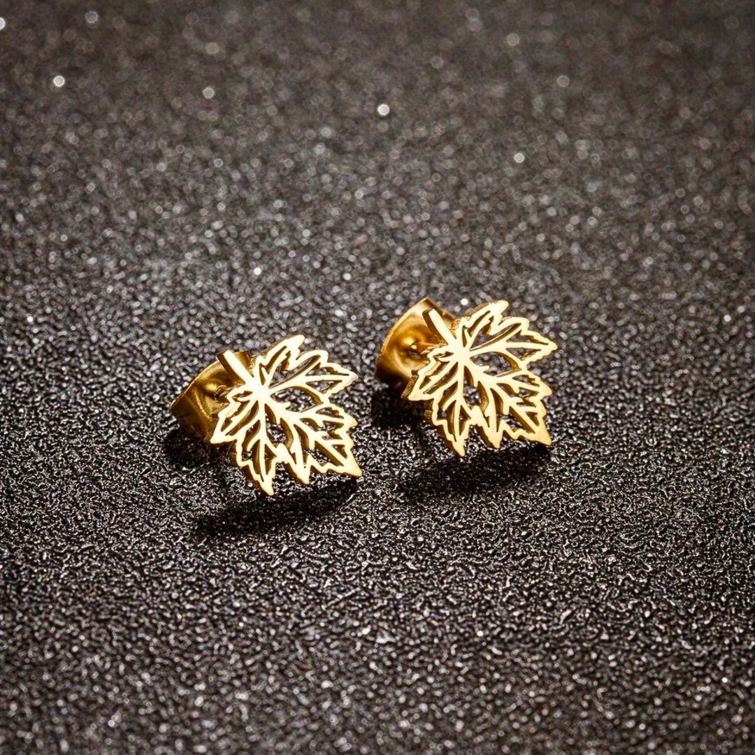 Fall Stud Earrings Fall Leaf Earrings Maple Leaf Earring Autumn Lover