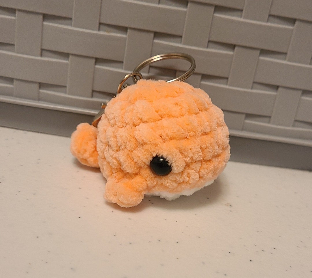 Mini Crochet Whale Keychains Etsy