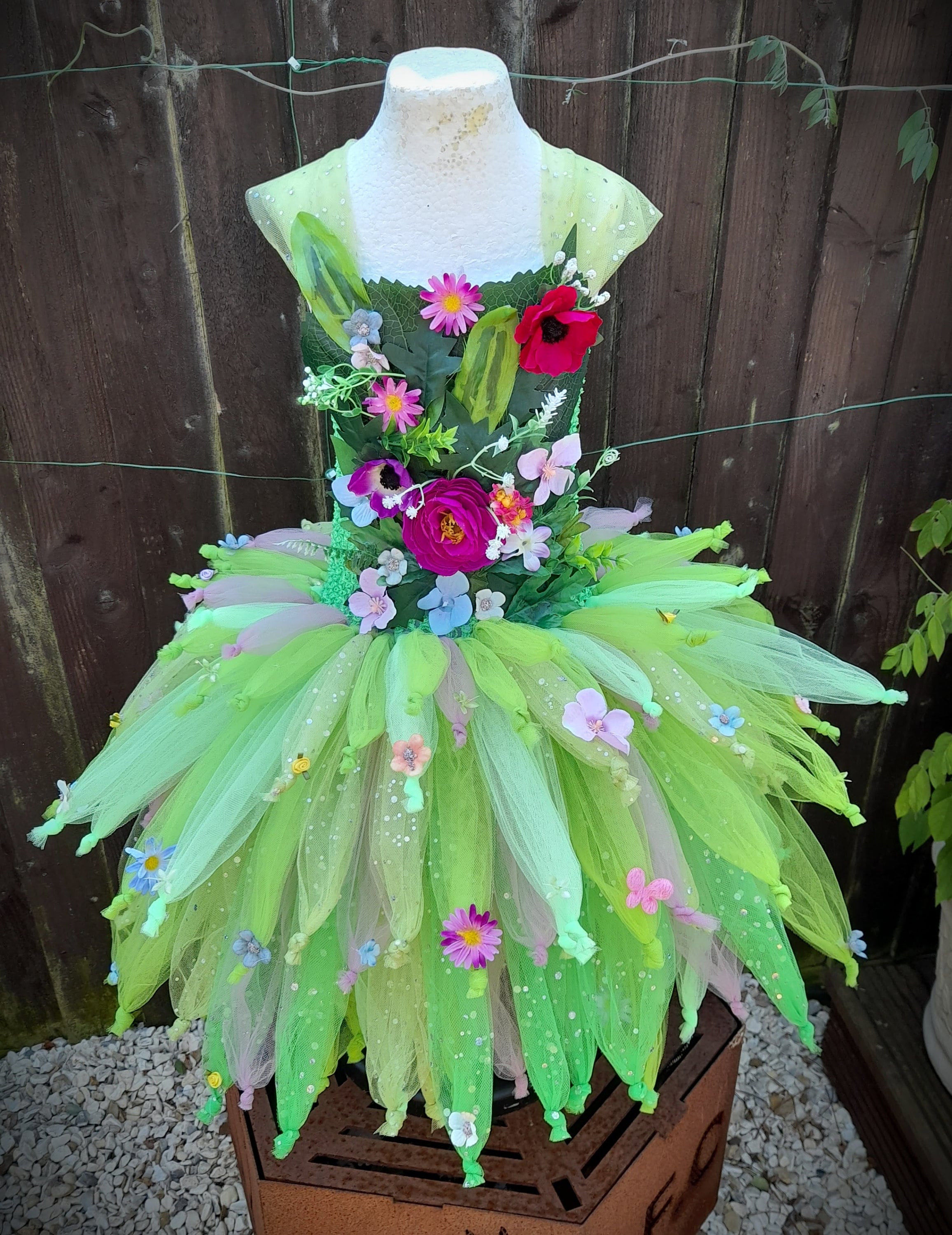 Spring Garden Fairy Tutu Dress Halloween Costume, Dressing Up