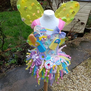 Candyland Fairy Tutu Dress Halloween Costume, Fancy Dress, Birthday Party, Christmas, Dressing Up, Cosplay Matching Wings available image 2