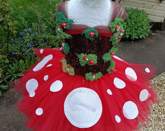 Mushroom Fairy Tutu Dress - Halloween Costume, Party Dress, Christmas Gift, Dressing Up, Fantasy, Cosplay, Birthday Party