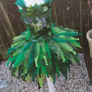 Adult Woodland Leaf Flower Fairy Tutu Dress Halloween Costume, Party Dress, Christmas Present, Cosplay, Fantasy, Birthday Party Outfit image 5