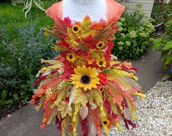 Herbst / Herbst Blumenfee Tutu Kleid - Halloween-Kostüm, Verkleidung, Geburtstagsfeier, Weihnachtsgeschenk, Geschenk, Festzugskleid, Sonnenblume