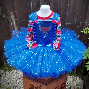 Chucky Horror Doll Halloween Tutu Dress and matching long sleeved top Halloween Costume, Party Dress image 3