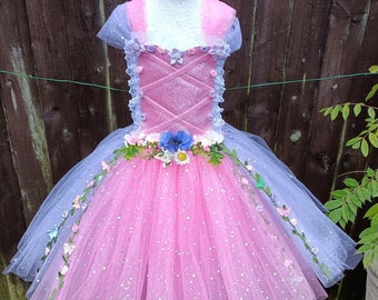 Princess Rapunzel Inspired Knee Length Tutu Dress