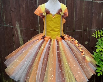 Deluxe Lion Inspired Knee Length Tutu Dress